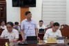 Đại diện lãnh đạo Sở Nông nghiệp và Môi trường phát biểu làm rõ các ý kiến, kiến nghị của doanh nghiệp. Ảnh: N.H