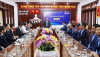 Ông Phạm Anh Tuấn, Chủ tịch UBND tỉnh Bình Định thăm hỏi, chúc tết lãnh đạo Công ty cổ phần Cảng Quy Nhơn.