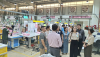 Đoàn công tác tham quan dây chuyền sản xuất tại doanh nghiệp trong Khu kinh tế Nhơn Hội.