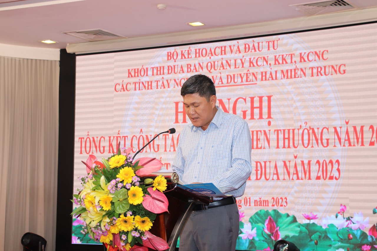 TỔNG KẾT CÔNG TÁC THI ĐUA NĂM 2022 KHỐI THI ĐUA  BAN QUẢN LÝ CÁC KCN, KCNC, KKT CÁC TỈNH TÂY NGUYÊN  VÀ DUYÊN HẢI MIỀN TRUNG