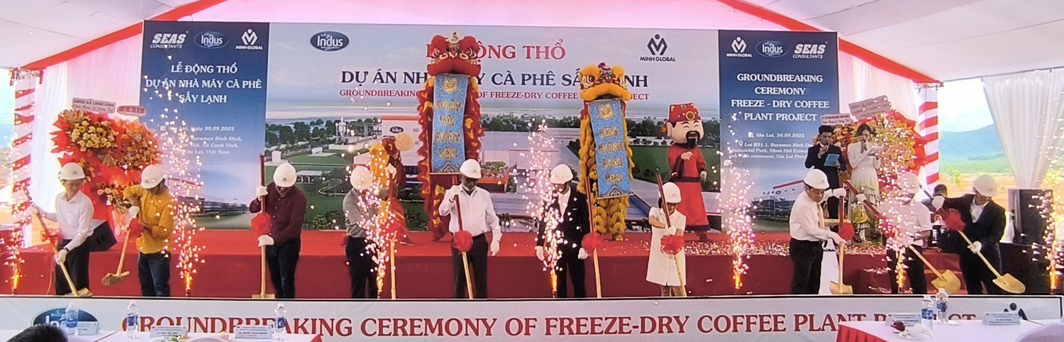 GROUNDBREAKING CEREMONY OF FREEZE-DRY COFFEE PLANT PROJECT IN BECAMEX IP OF NEZ