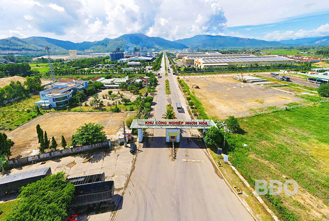 ỷ lệ lấp đầy tại KCN Nhơn Hòa đạt hơn 91,3%. Ảnh: HẢI YẾN