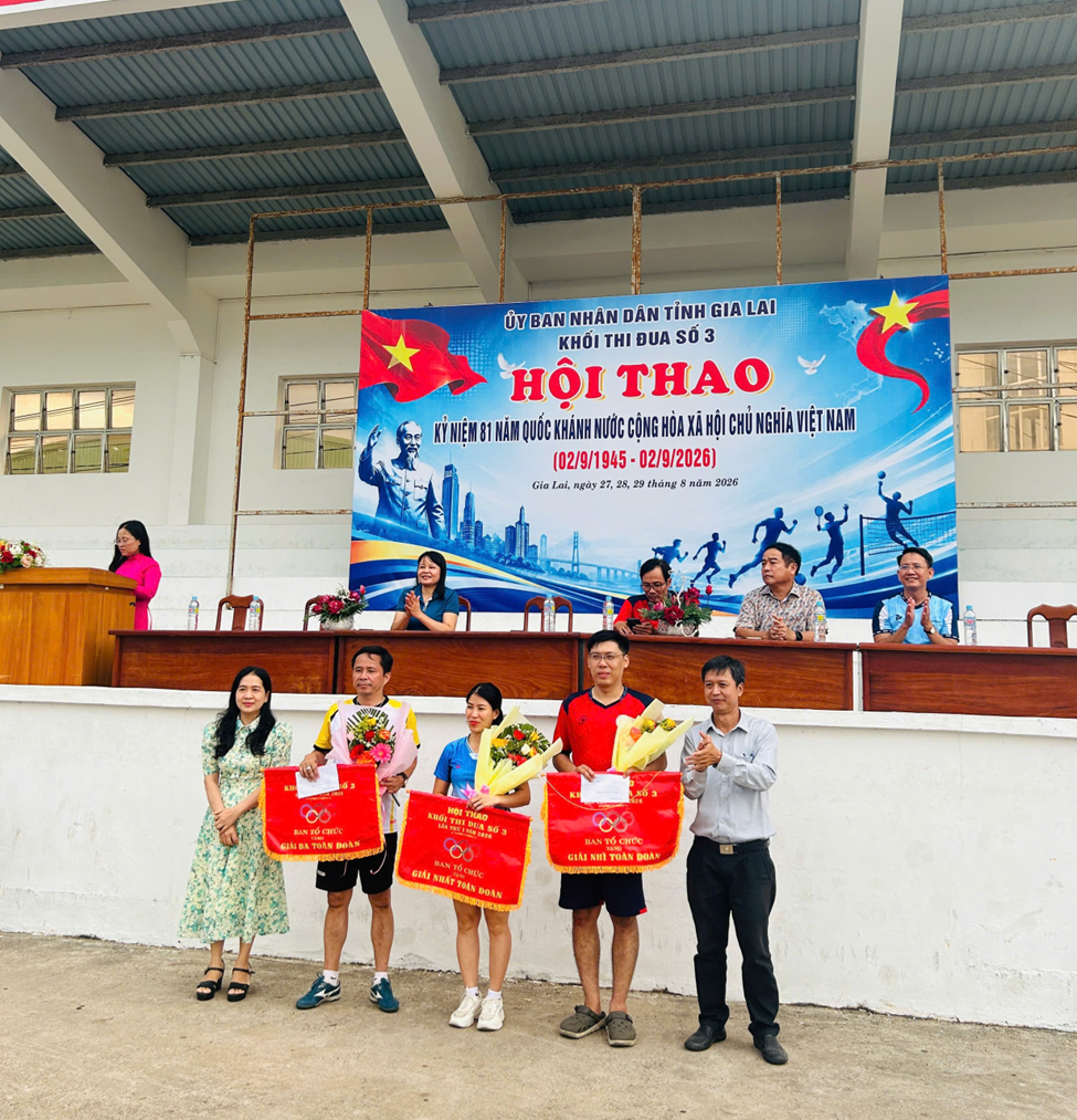 Khối thi đua số 3 tổ chức Hội thao lần thứ I năm 2026 chào mừng kỷ niệm 81 năm Quốc khánh 02/9